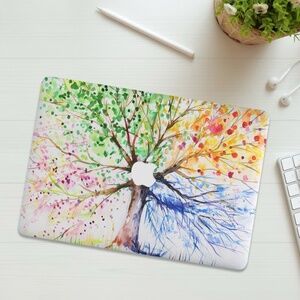 Colorful Tree Watercolor Apple MacBook Air 13" Case – Hard Shell Cover